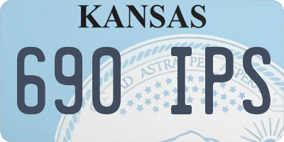 KS license plate 690IPS