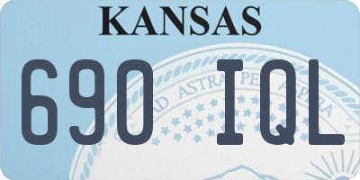 KS license plate 690IQL