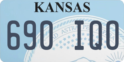 KS license plate 690IQO