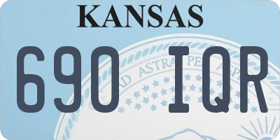 KS license plate 690IQR