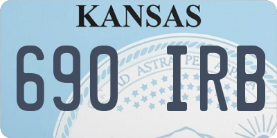 KS license plate 690IRB