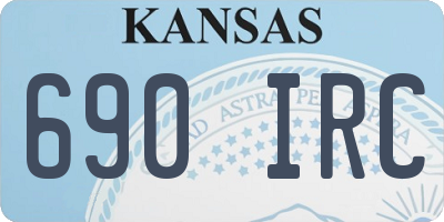 KS license plate 690IRC