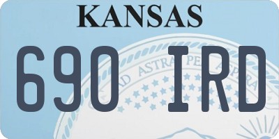 KS license plate 690IRD
