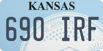 KS license plate 690IRF