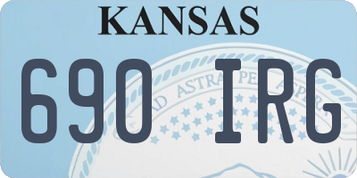 KS license plate 690IRG