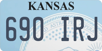 KS license plate 690IRJ