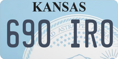 KS license plate 690IRO