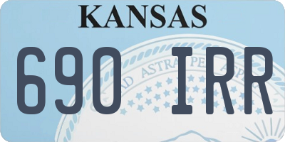 KS license plate 690IRR