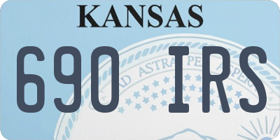 KS license plate 690IRS