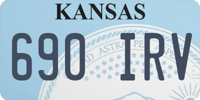 KS license plate 690IRV