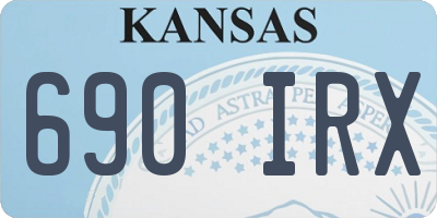 KS license plate 690IRX