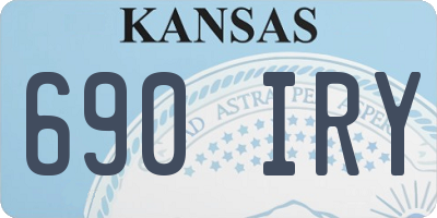 KS license plate 690IRY