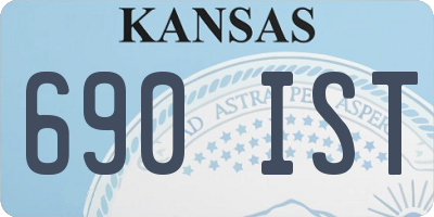KS license plate 690IST