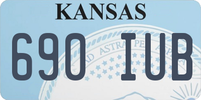 KS license plate 690IUB