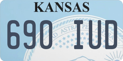 KS license plate 690IUD