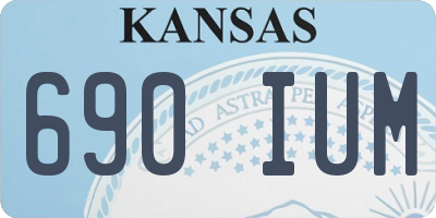 KS license plate 690IUM