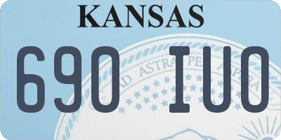 KS license plate 690IUO