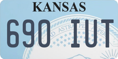 KS license plate 690IUT