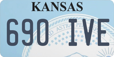 KS license plate 690IVE