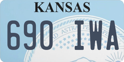 KS license plate 690IWA