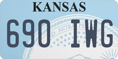KS license plate 690IWG