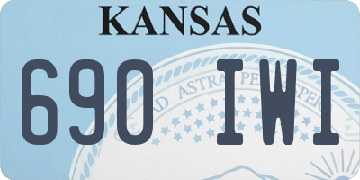KS license plate 690IWI