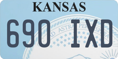 KS license plate 690IXD