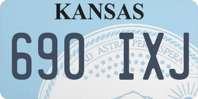 KS license plate 690IXJ