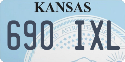 KS license plate 690IXL
