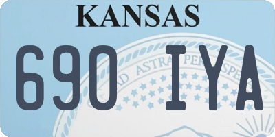 KS license plate 690IYA