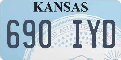 KS license plate 690IYD