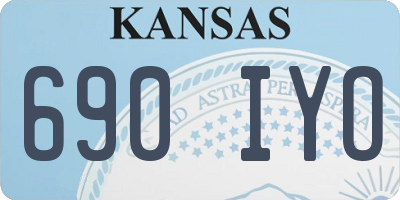 KS license plate 690IYO