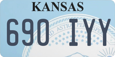 KS license plate 690IYY
