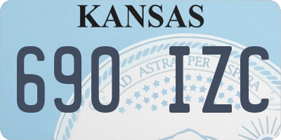 KS license plate 690IZC