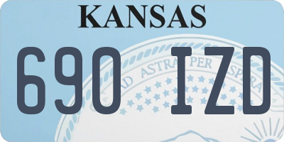 KS license plate 690IZD