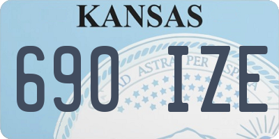 KS license plate 690IZE