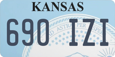 KS license plate 690IZI