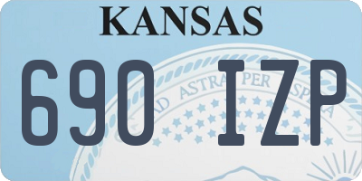 KS license plate 690IZP