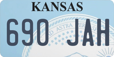 KS license plate 690JAH