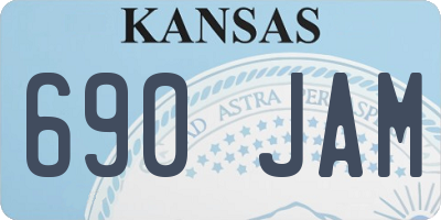 KS license plate 690JAM