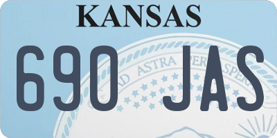 KS license plate 690JAS