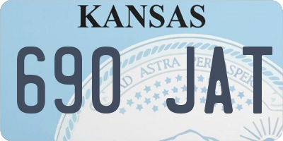 KS license plate 690JAT