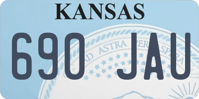 KS license plate 690JAU
