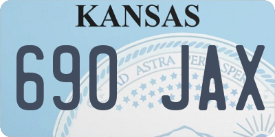 KS license plate 690JAX