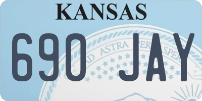 KS license plate 690JAY