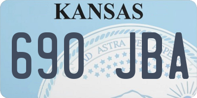 KS license plate 690JBA