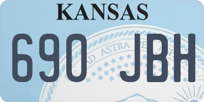 KS license plate 690JBH
