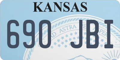KS license plate 690JBI
