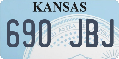 KS license plate 690JBJ