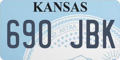 KS license plate 690JBK